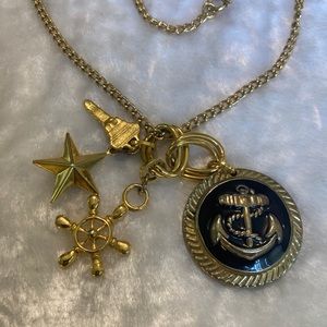☘️VTG Nautical Enamel Charm Necklace